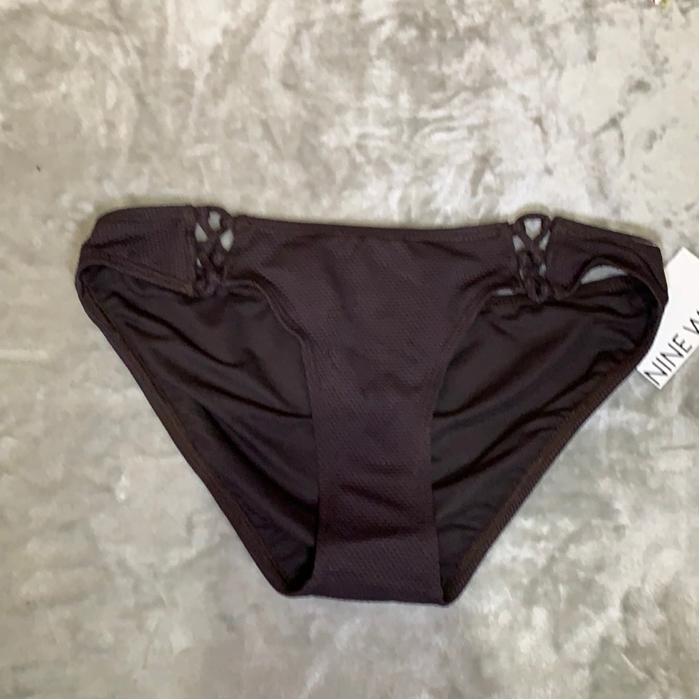 Women’s Nine West Midrise Lace Front Bikini Bottom